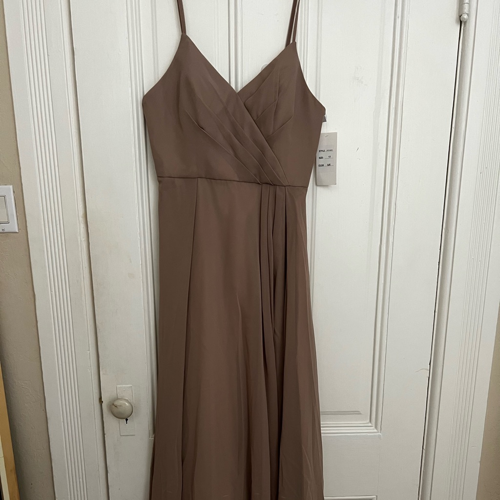 Aura Astrid By Brideside Bridesmaid Dress Size 12 In Taupe